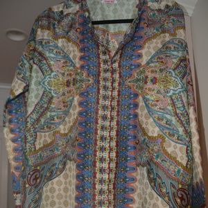 Johnny Was 100% silk Women's Tunic